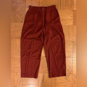 Uniqlo U “Relaxed Wide-Fit Pants” in Dark Orange - M